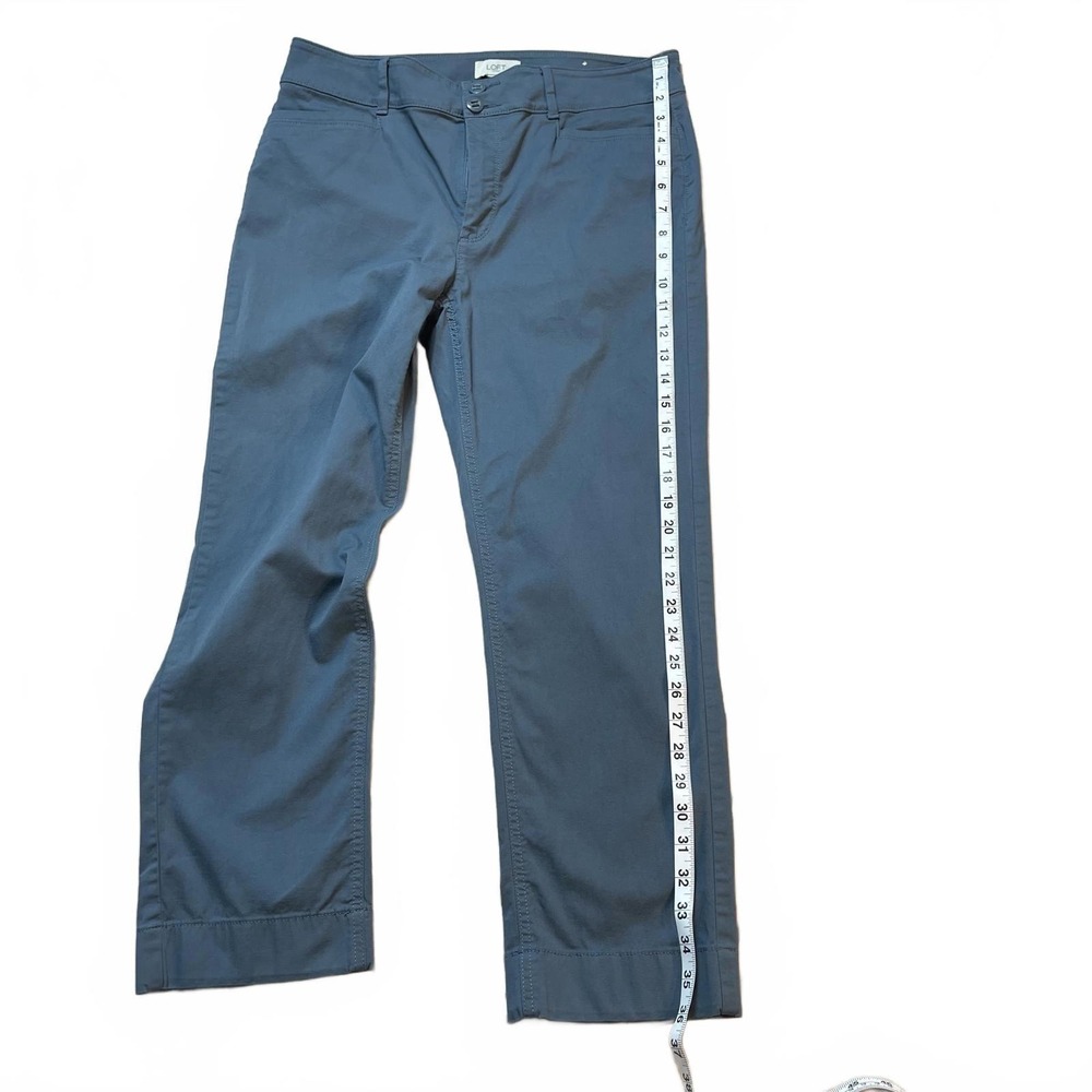 LOFT Straight Crop Pants Women's Size 8 Blue Gray - Picture 4 of 8